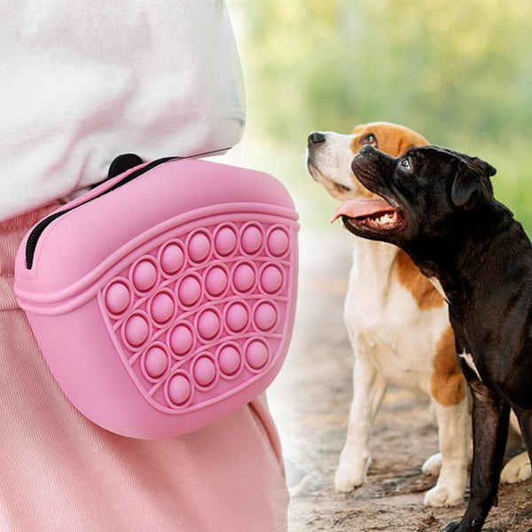 Pochette à Friandises de Dressage Wooflex – Silicone Food-Grade, Clip Ceinture, Fermeture Magnétique