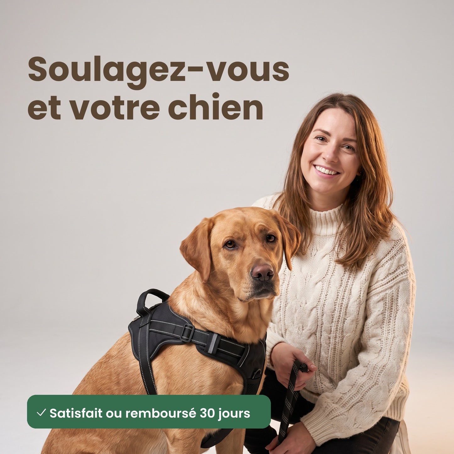 Harnais Anti-Traction pour Chien Wooflex™ – Réfléchissant & Réglable